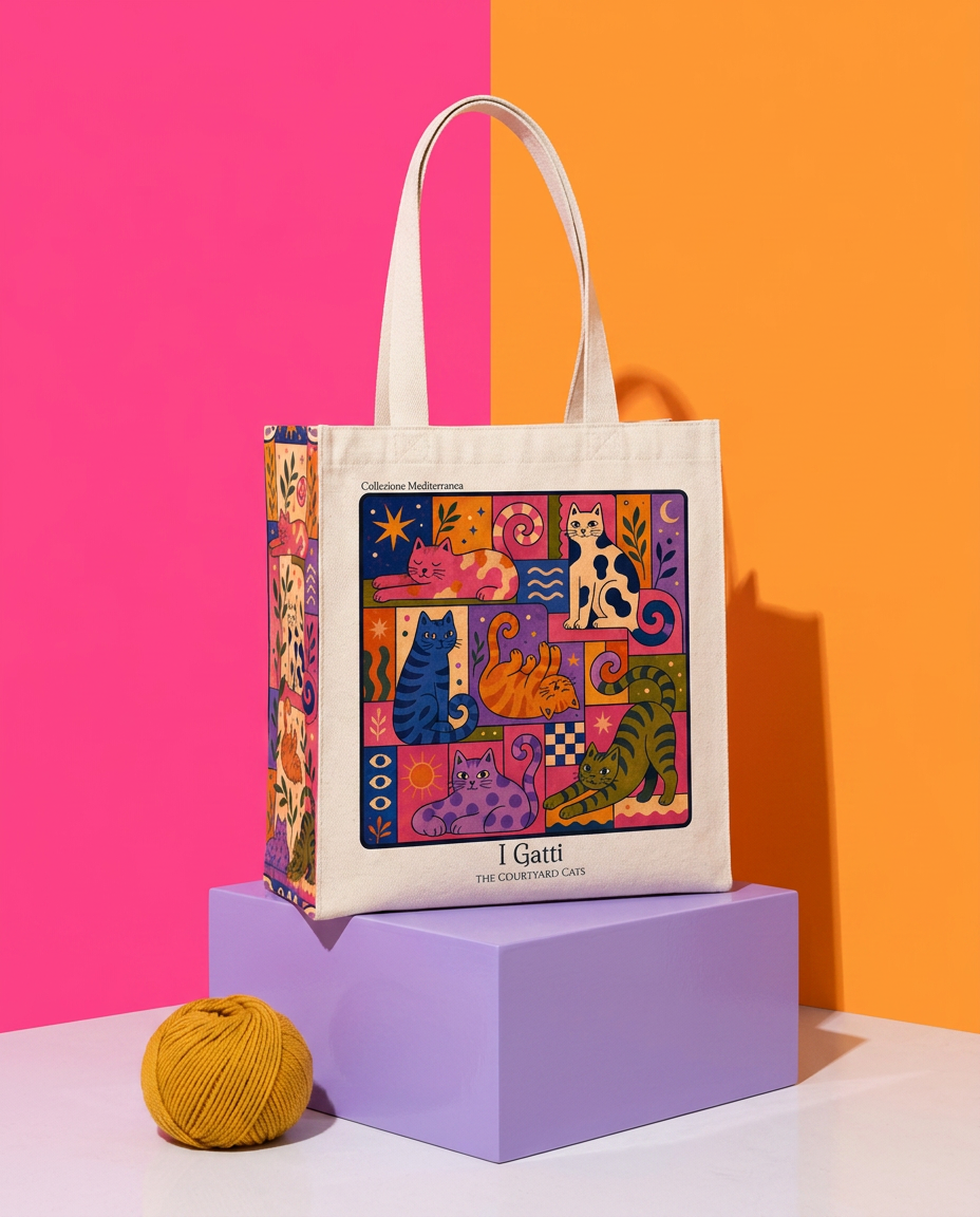 I Gatti - Tote Bag - Artsy Tote Bag | My Turtle